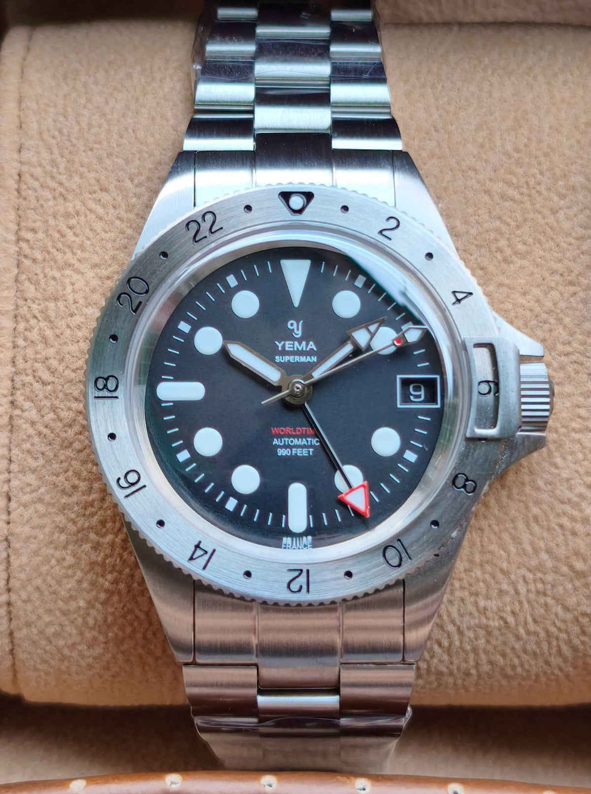 絕版NOS法國 Explorer II🇫🇷 - Yema Superman Worldtime GMT 。