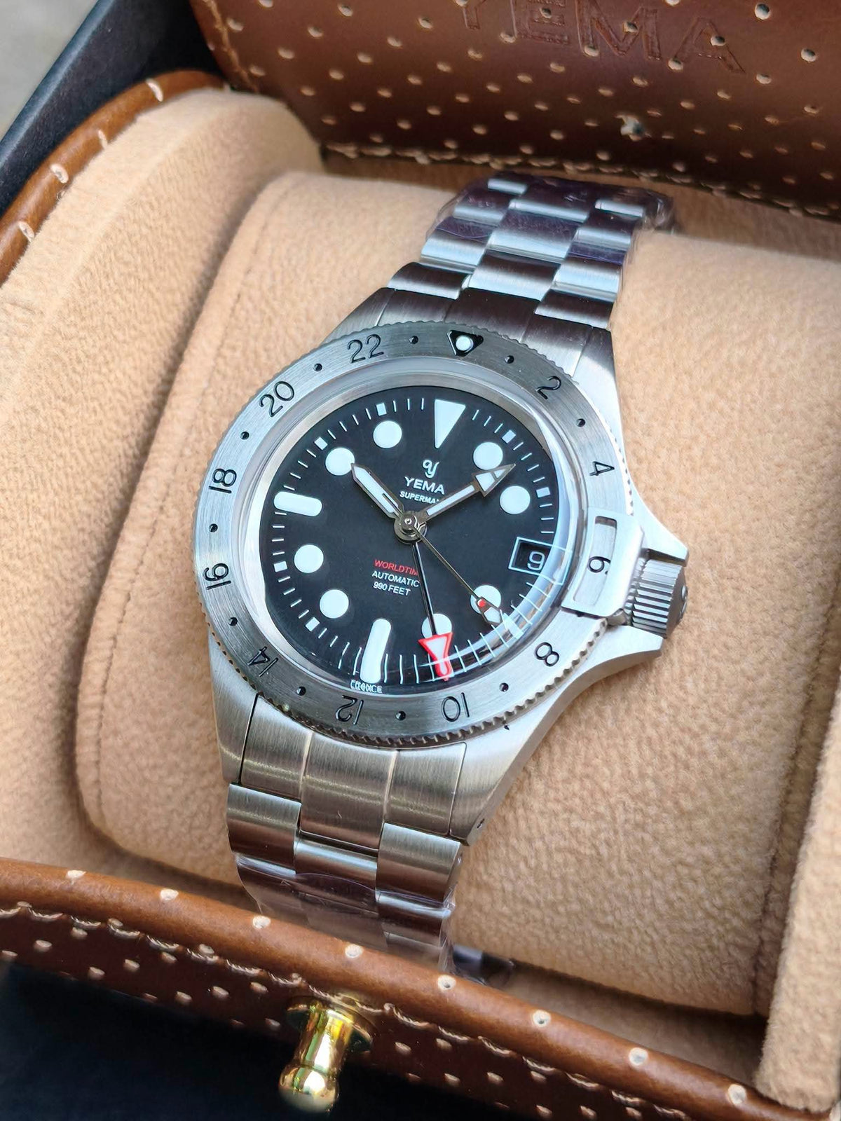 絕版NOS法國 Explorer II🇫🇷 - Yema Superman Worldtime GMT 。