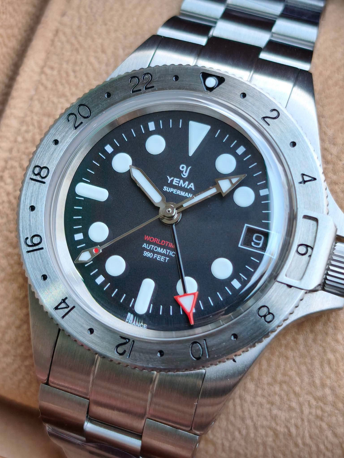 絕版NOS法國 Explorer II🇫🇷 - Yema Superman Worldtime GMT 。