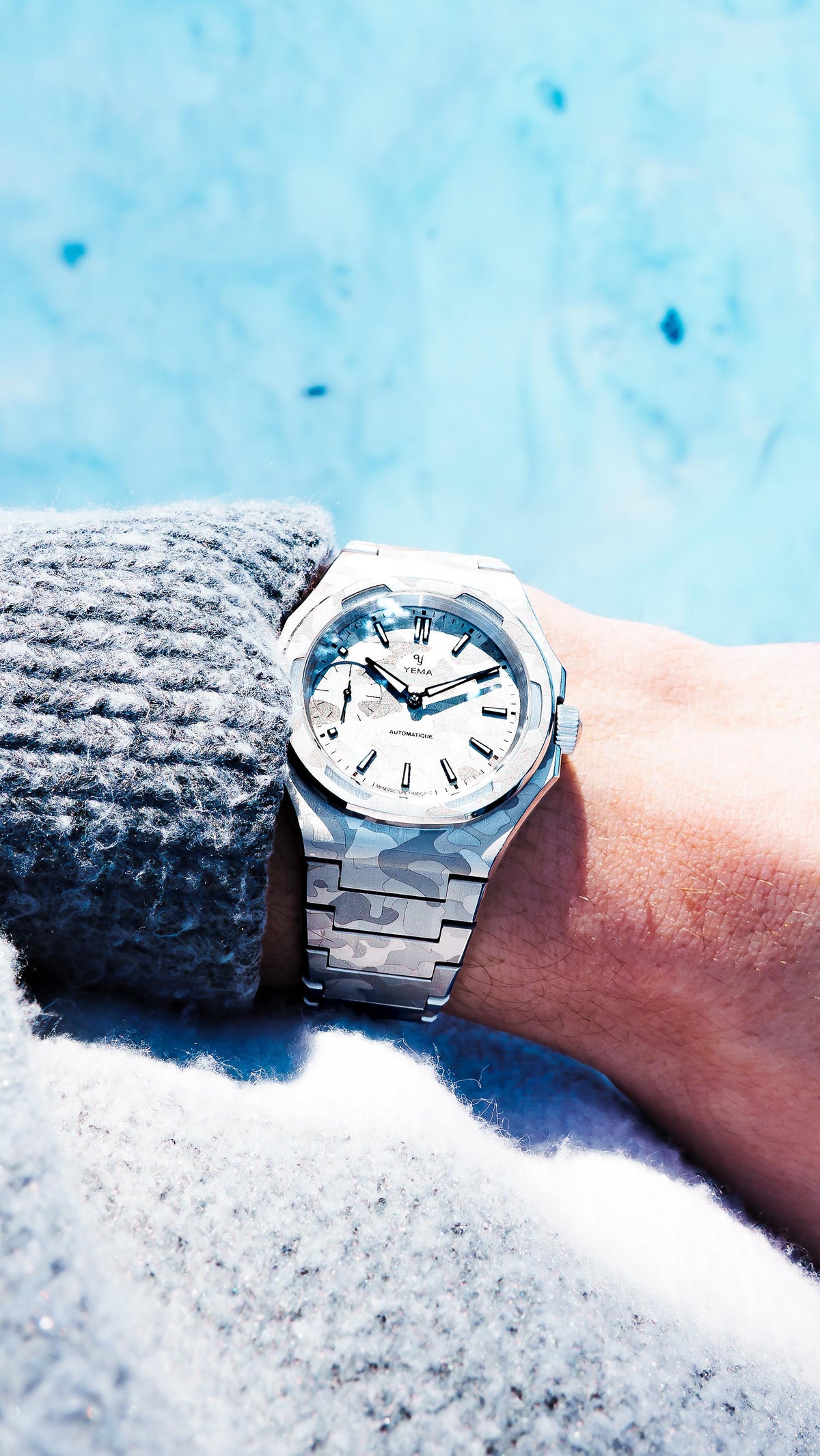 YEMA Wristmaster Slim Small Seconds CMM.29 雪山迷彩版